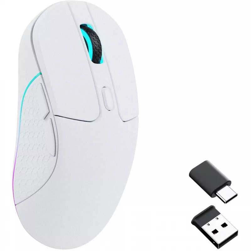 Žaidimų pelė Keychron M3 Dešiniarankė RF Wireless + Bluetooth Optinė 26000 DPI Balta