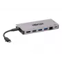 USB-C dokas – 4K HDMI, USB 3.2 Gen 1, USB-A šakotuvas, GbE, atminties kortelių skaitytuvas, 100 W PD įkrovimas, nuimamas laidas U442-DOCK5D-GY
