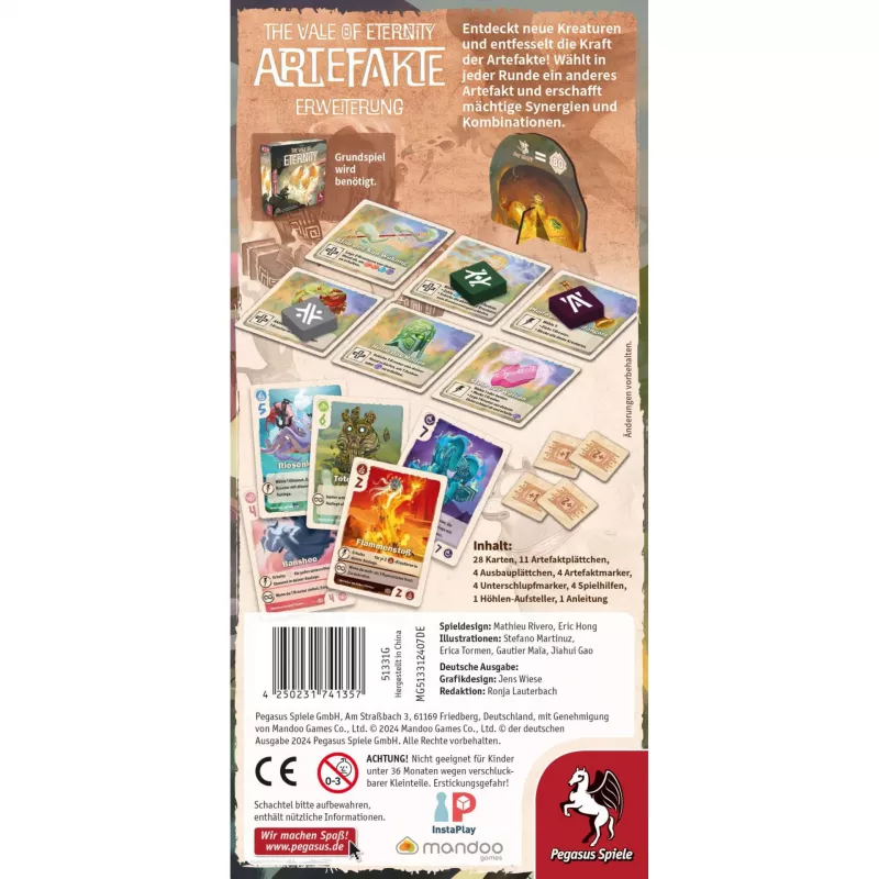 The Vale of Eternity: Artefakte, stalo žaidimo plėtinys