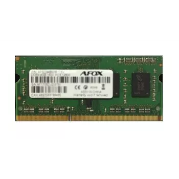Nešiojamojo kompiuterio DDR3 atminties modulis AFOX 8GB 1600MHz SO‑DIMM 204 kontaktų 1.5V