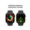 Išmanusis laikrodis „Apple Watch Series 11“ GPS + Cellular 46 mm, tamsiai pilkas titano korpusas, juodas sportinis dirželis M/L