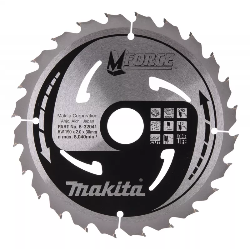MAKITA DISKINIS PJŪKLO PJAUSTUVAS 190x30x24Z M-FORCE MEDIENAI