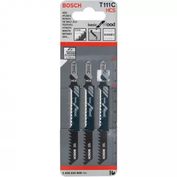Bosch T 111 C siaurapjūklinis peiliukas iš daug anglies turinčio plieno (HCS) 3 vnt.