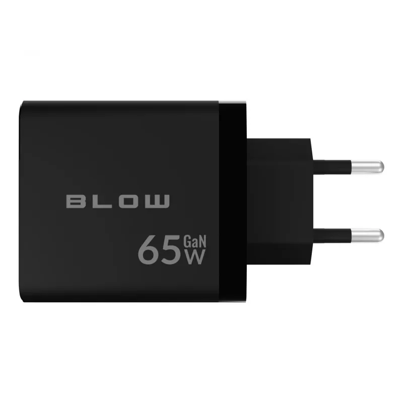 LCD sieninis įkroviklis USB lizdas + USB-Cx2 PD 65W GAN juodas vatmetras