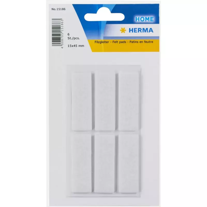 HERMA 15186 lipnios etiketės Stačiakampis Balta 15x45mm 6 vnt.