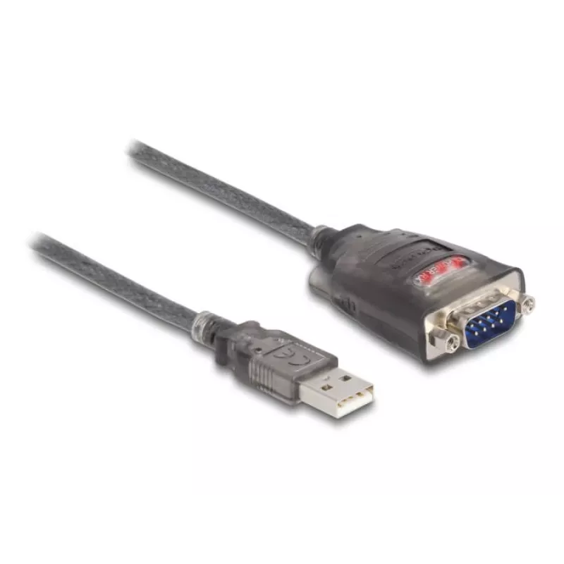 DeLOCK 61400 jungčių adapteris USB A RS-232 Juoda