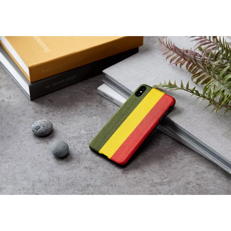 Išmaniojo telefono dėklas man and wood, skirtas iPhone XS Max – modelis Reggae, juodas