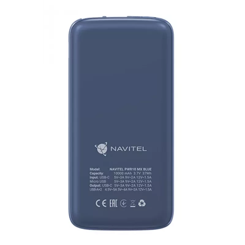 Nešiojama išorinė baterija Navitel PWR10 MX BLUE 10000 mAh