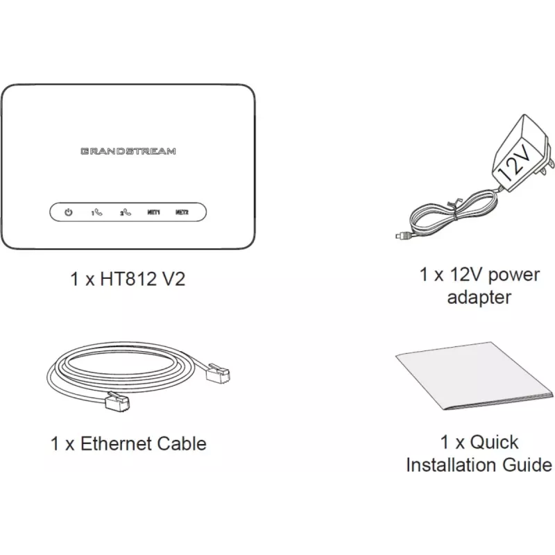 VOIP adapteris Grandstream HT ATA 812v2