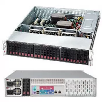 Supermicro SC216 BAC-R920LPB - Rack - montuojamas stelaže - 2U - patobulintas, išplėstinis ATX - SATA/SAS - Hot-Swap 920 vatų - juodas