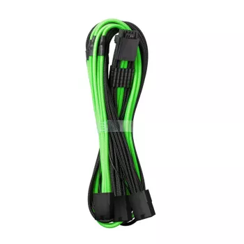 CableMod 12VHPWR į 3× PCIe ModMesh laidas 45 cm, juoda/šviesiai žalia