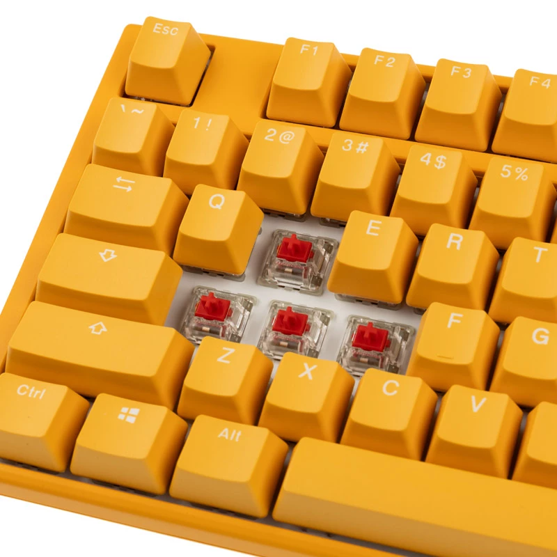Ducky One 3 TKL klaviatūra, žaidimų, USB, QWERTY, anglų, geltona