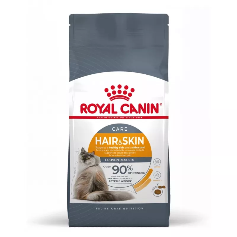 Sausas kačių maistas Royal Canin Hair & Skin Care 2 kg — vištiena, suaugusios, 33% baltymų, 22% riebalų
