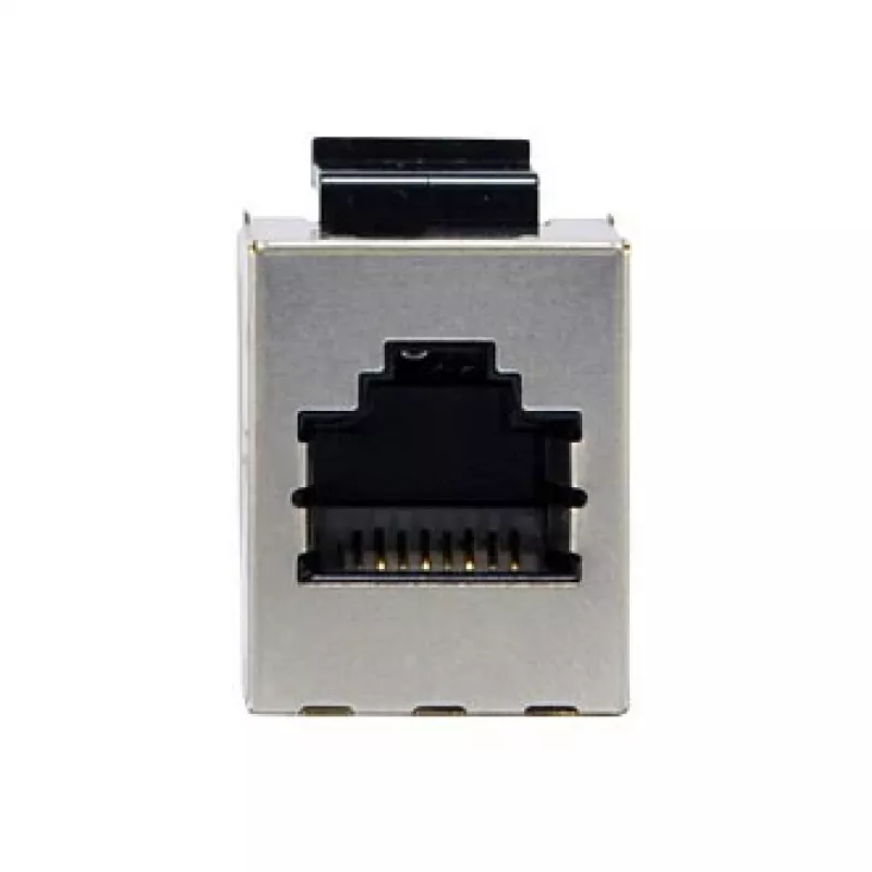 Ekranuotas Cat6 Keystone tiesioginis sujungiklis, 8 vnt. rinkinys, EQUIP — Plokščia konstrukcija, RJ-45, 17×35,5×24,4 mm, sidabrinis