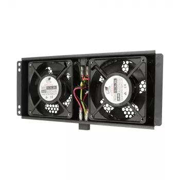 Aušinimo ventiliatorius Extralink 2 FANS ROOF COOLING UNIT 220V AC Juoda Metal