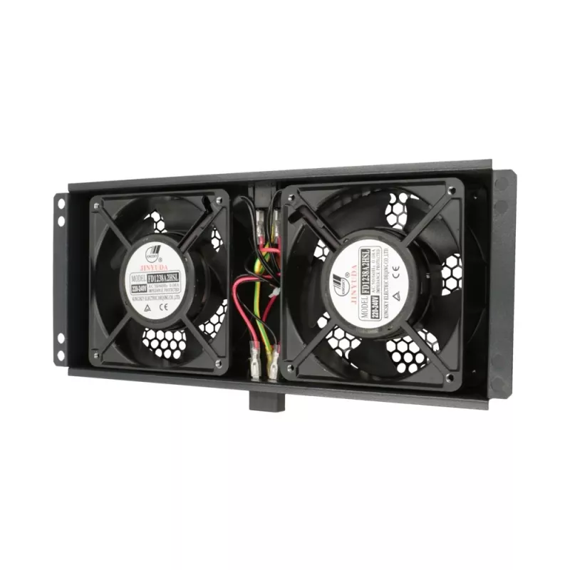Aušinimo ventiliatorius Extralink 2 FANS ROOF COOLING UNIT 220V AC Juoda Metal