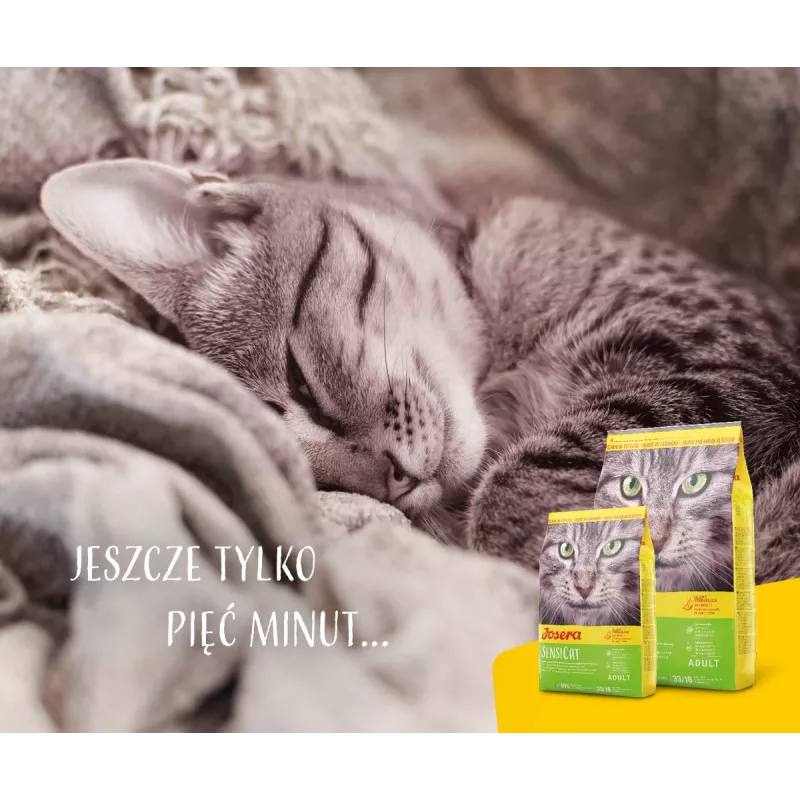 Sausas kačių maistas JOSERA SensiCat 10 kg — vištiena, 33 % baltymų, 18 % riebalų, suaugusioms katėms, turinčioms jautrų virškinimą