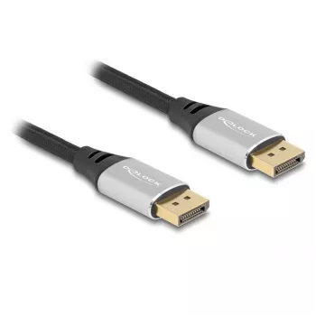 DeLOCK DisplayPort laidas 16K 60 Hz 1 m sidabrinis metalas