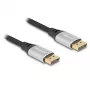 DeLOCK DisplayPort laidas 16K 60 Hz 1 m sidabrinis metalas