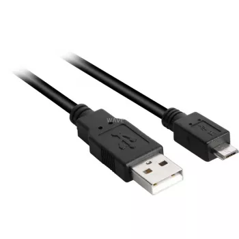 USB 2.0 laidas, USB-A kištukas > Micro-USB kištukas (juodas, 3,0 metro)