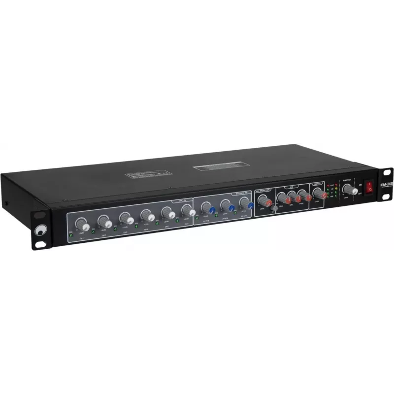 Maišytuvas Omnitronic EM-312 3 kanalų USB, 3 kanalai, USB jungtis
