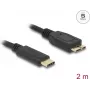 DeLOCK USB kabelis USB 3.2 Gen 1 2m USB C Micro-USB B juodas