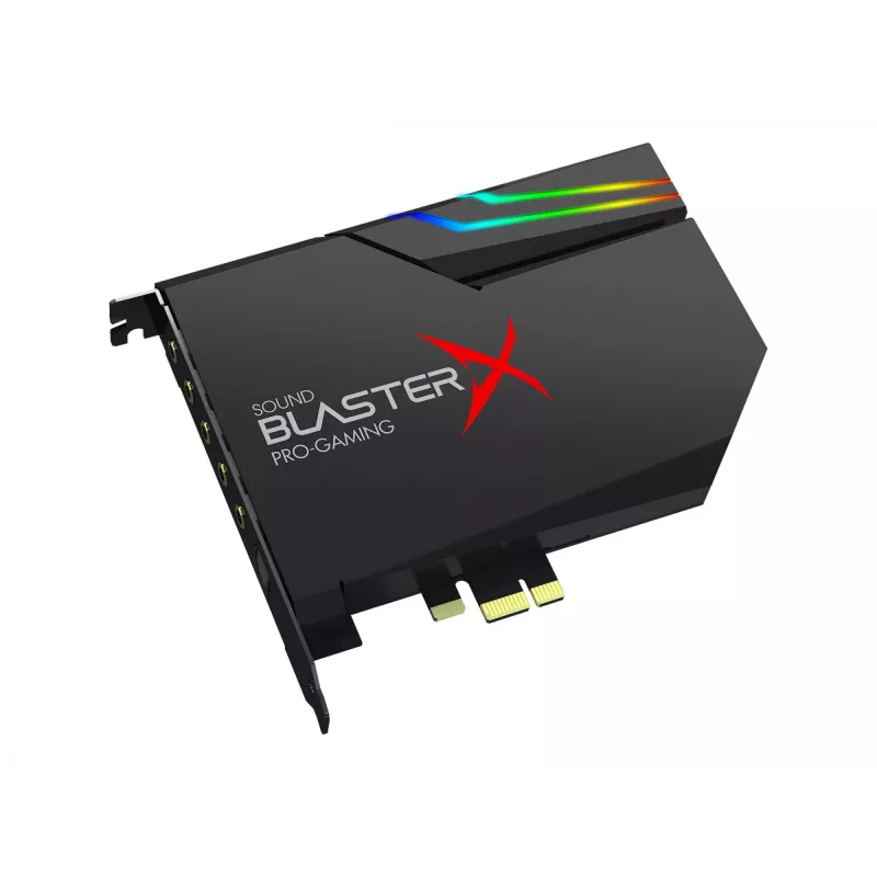 Creative Sound BlasterX AE-5 Plus Juoda PCI-e RGB Gaming Sound Card
