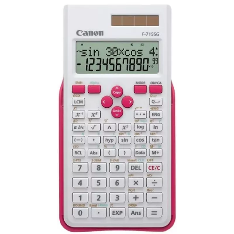 Canon F-715SG skaičiuotuvas kišeninis mokslinis rožinis, baltas