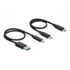 Card Reader DeLOCK USB Type-C, skirtas CFast SD + USB Hub