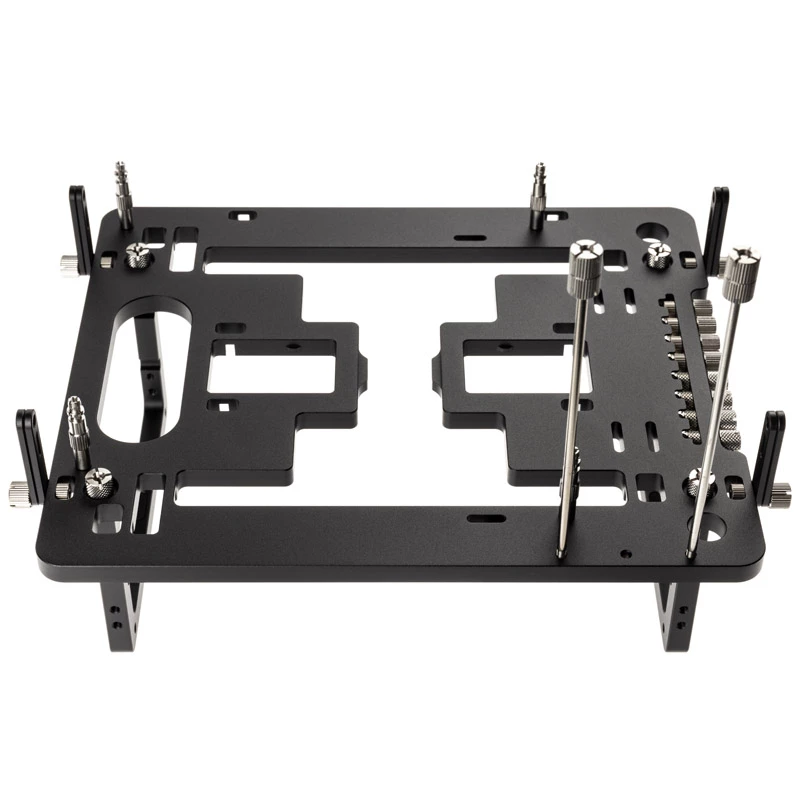 Streacom benchtable BC1 Mini V2 juoda — kompaktiškas pasyviai aušinamas atviro rėmo korpusas