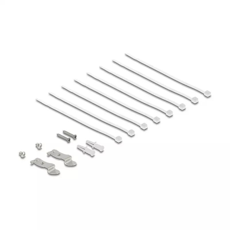 Patch panel DELOCK Mini Desktop RJ45 8 prievadų Cat.6A ekranuotas juodas stalui, sienai ar DIN bėgiui