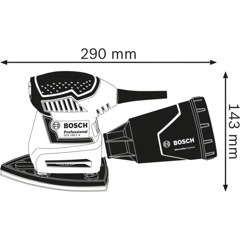 Bosch GSS 160 Multi daugiafunkcis šlifuoklis 24000 RPM įvairių spalvų