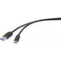 Renkforce RF-4536470 USB laidas 0,15 m USB 3.2 Gen 1 (3.1 Gen 1) USB A USB C juodas (RF-4536470)