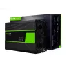 Automobilinis maitinimo keitiklis Green Cell INV22 — 1500 W, 12 V DC į 230 V AC, 50 Hz, LED, aktyvus aušinimas, juodas