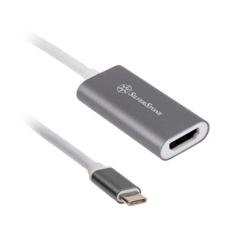 Adapteris SidabrinėSTONE USB 3.1 Type-C į HDMI 2.0b SST-EP07C-E, vaizdo išvesties adapteris