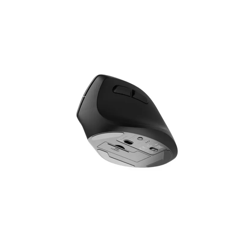 Belaidė optinė pelė NATEC CRAKE 2 — Bluetooth 5.2, 2400 DPI, 6 mygtukai, dešinei rankai, juoda