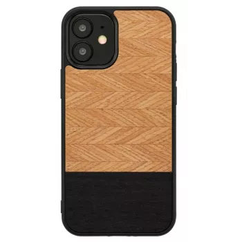 Apsauginis telefono dėklas Man and Wood, skirtas iPhone 12 mini, Herringbone Nero Juoda