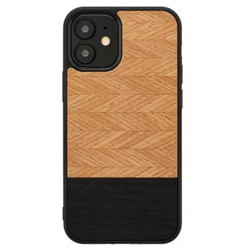 Apsauginis telefono dėklas Man and Wood, skirtas iPhone 12 mini, Herringbone Nero Juoda