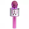 Karaokės mikrofonas Denver KMS-20P rožinis laidinis belaidis Bluetooth 3,5 mm