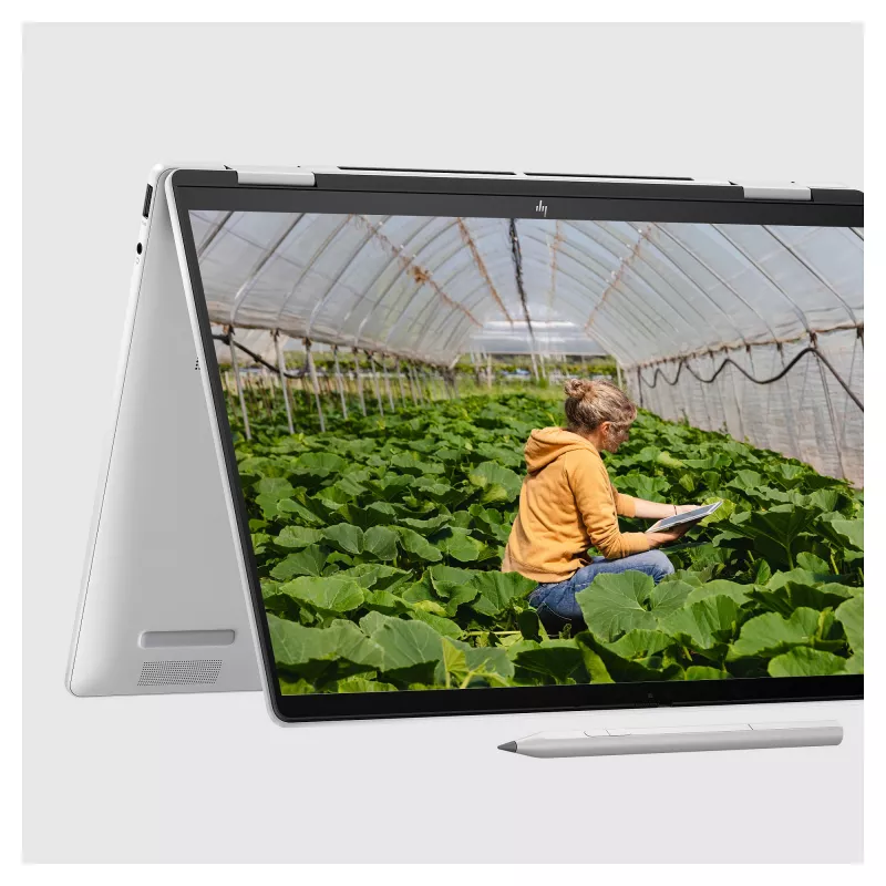 HP ENVY x360 14 3K OLED 2in1 Touch R5-8640HS 16GB/512GB SSD Win11 14-fa0457ng - klaviatūros išdėstymas gali būti vokiškas