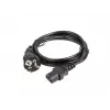 Maitinimo kabelis LANBERG CEE 7/7 į C13 (C320) 1,8 m, tiesus, juodas
