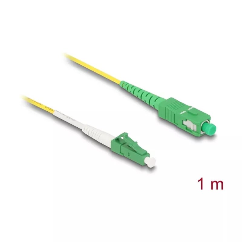 DeLOCK 83235 InfiniBand šviesolaidinis kabelis 1m LC SC OS2 geltonas