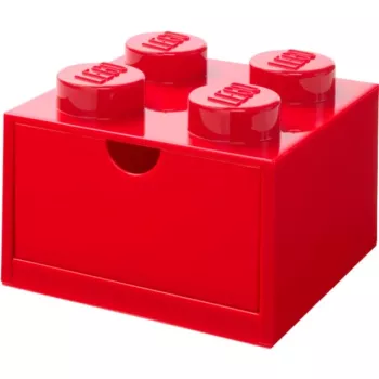 LEGO stalo stalčius 4, dėžutė raudona, su stud'ais