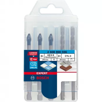 Bosch EXPERT HEX-9 HardCeramic grąžtų rinkinys 5 vnt.