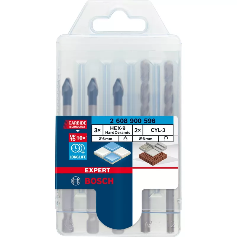 Bosch EXPERT HEX-9 HardCeramic grąžtų rinkinys 5 vnt.