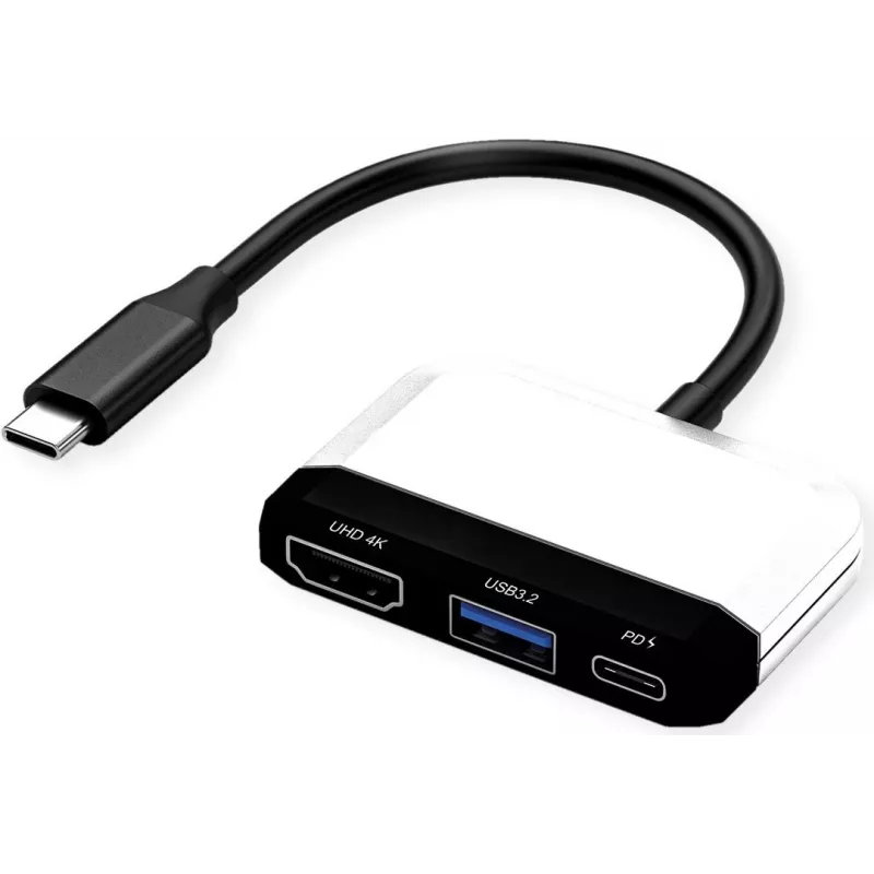 VALUE Display Adapter USB C - HDMI 4K30+ 1x A+ PD - Adapter - Skaitmeninis/Duomenų (12.99.3199)