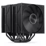 CPU aušintuvas Jonsbo CA90 Dual-Tower su 1×130 mm ir 1×120 mm PWM ARGB ventiliatoriais, juodas