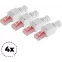 Tinklo kištukas ShiverPeaks 75011-4 Cat. 6 berankis RJ45 sujungiklis, 8P8C