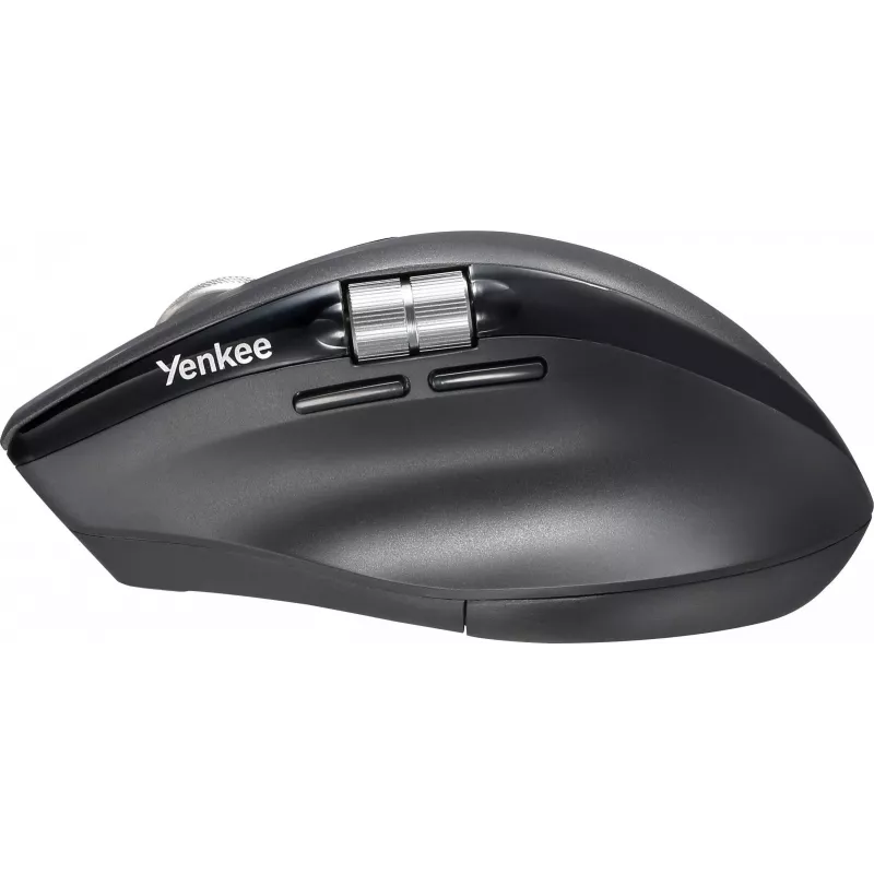 Belaidė pelė YENKEE SPIN DUAL 2095BK — kompaktiška dviejų režimų optinė pelė, modelis YMS 2095B SPIN