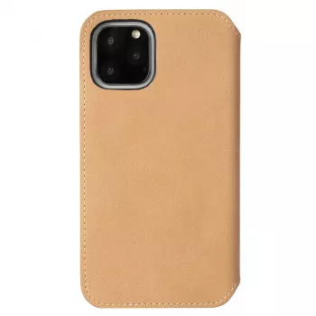 Telefono dėklas-piniginė Krusell Sunne, skirtas Apple iPhone 11 Pro Max – vintage nude, dėklas-lankstinukas su kortelių lizdais